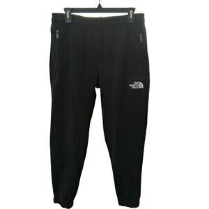 The North Face Fleece Drawstring Jogger Sweatpants Pockets Men's Black Size-M